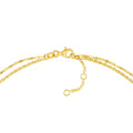 14K Yellow Gold Valentino & Hammered Forzentina Chain Adjustable 10