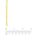 14K Yellow Gold Valentino & Hammered Forzentina Chain Adjustable 10