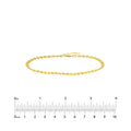 14K Yellow Gold 4mm Full Disk Adjustable Anklet 10