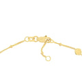 14K Yellow Gold Fluted/Polished Hexagon Adjustable Anklet, 10