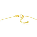 14K Yellow Gold Mini Bead & Twist Adjustable Anklet 10