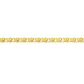 14kt Yellow Gold 3.0mm Mirror Heart Chain Anklet,10