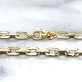 14K Yellow Gold 4.2mm Chunky Paperclip Link Necklace, 18