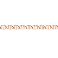 14K Rose Gold Adjustable Flat Mariner Chain Anklet 10