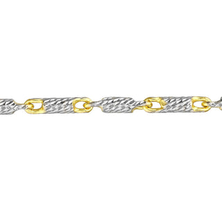 14K Yellow-white Gold 1.5mm Adjustable Two-Tone Lumacina Anklet, 10" ,Gift For Her, Handmade Jewelry, Anklets For Women