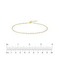 14K Yellow-white Gold 1.5mm Adjustable Two-Tone Lumacina Anklet, 10