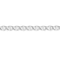 14K White Gold Adjustable Flat Mariner Chain Anklet 10