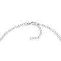 14K White Gold Adjustable Flat Mariner Chain Anklet 10