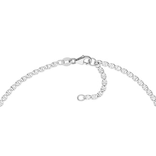 14K White Gold Adjustable Flat Mariner Chain Anklet 10", Gold Jewelry, Minimalist, Gift For Her, Handmade Jewelry, Anklets For Women