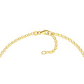 14K Yellow Gold Flat Mariner Adjustable Anklet, 2.20mm Wide, 10