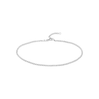 14K Yellow Gold Flat Mariner Adjustable Anklet, 2.20mm Wide, 10", Real Gold, Anklets For Women