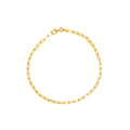 14K Yellow Gold 2.5mm Paper Clip Chain with Pear Shape Lock 10