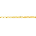 14K Yellow Gold 2.5mm Paper Clip Chain with Pear Shape Lock 10