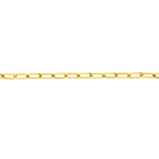 14K Yellow Gold 2.5mm Paper Clip Chain with Pear Shape Lock 10" Long, Gift For Her, Handmade Jewelry, Anklets For Women