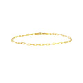 14K Yellow Gold 2.5mm Paper Clip Chain with Pear Shape Lock 10