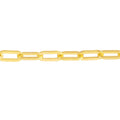 14K Yellow Gold 2.5mm Paper Clip Chain with Pear Shape Lock 10