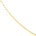 14K Yellow Gold 2.5mm Paper Clip Chain with Pear Shape Lock 10