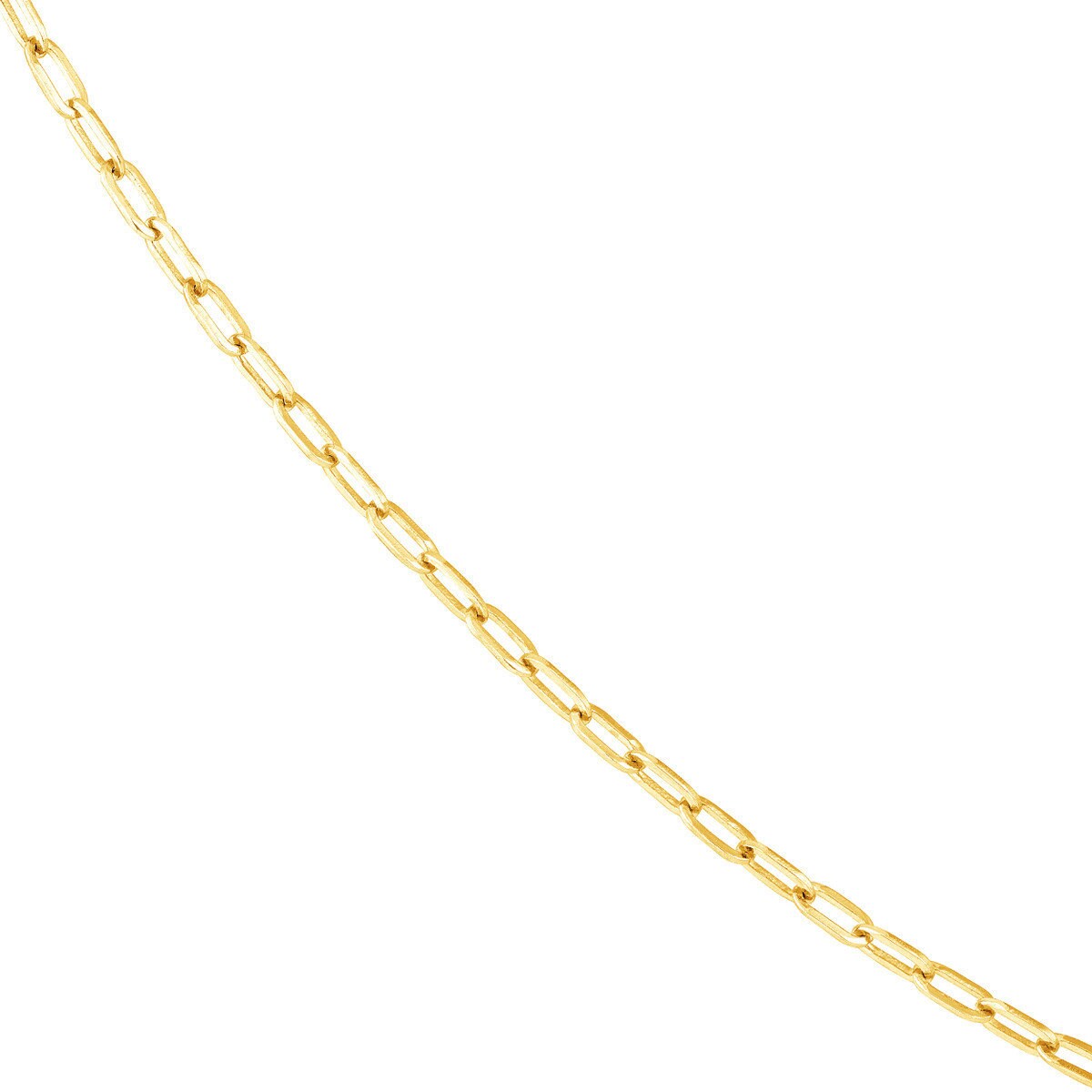 14K Yellow Gold 2.5mm Paper Clip Chain with Pear Shape Lock 10" Long, Gift For Her, Handmade Jewelry, Anklets For Women