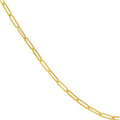 14K Yellow Gold 3.80mm Hollow Paperclip Chain with Pear Lock 10