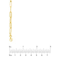 14K Yellow Gold 3.80mm Hollow Paperclip Chain with Pear Lock 10