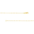 14K Yellow Gold 1.35mm Triple Bead Saturn Chain with Lobster Lock 10