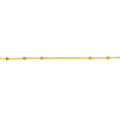 14K Yellow Gold 1.35mm Triple Bead Saturn Chain with Lobster Lock 10