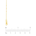 14K Yellow Gold 1.35mm Triple Bead Saturn Chain with Lobster Lock 10