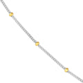 14K Two-Tone Gold 2.0mm Saturn Curb Chain with Lobster Lock 10