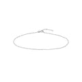 14K White Gold 1.3mm Figaro Chain Adjustable Anklet 10