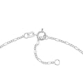 14K White Gold 1.3mm Figaro Chain Adjustable Anklet 10