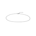 14K Dainty White Gold Curb Chain Adjustable Anklet, 10