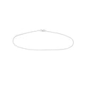 14K Dainty White Gold 1.05mm Diamond Cut Wheat Chain with Lobster Lock 10