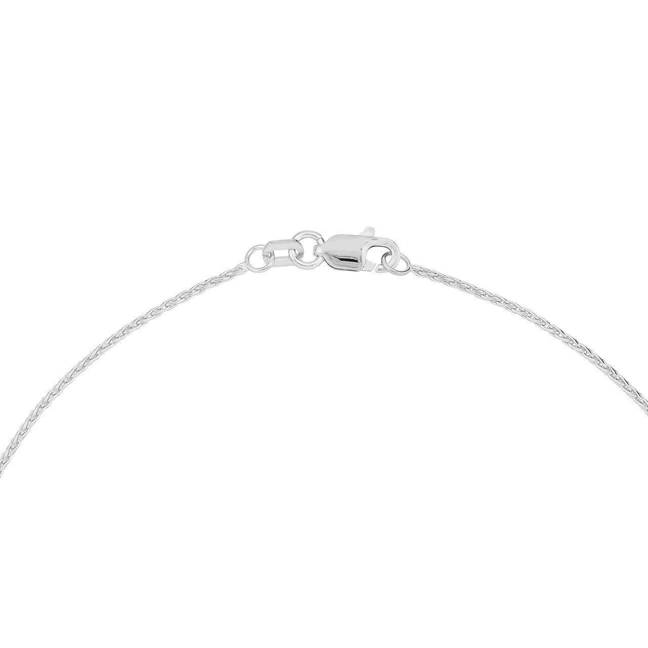 14K Dainty White Gold 1.05mm Diamond Cut Wheat Chain with Lobster Lock 10" Long, Gift For Her, Handmade Jewelry, Anklets For Women