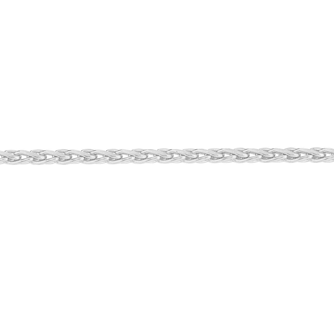 14K Dainty White Gold 1.05mm Diamond Cut Wheat Chain with Lobster Lock 10" Long, Gift For Her, Handmade Jewelry, Anklets For Women