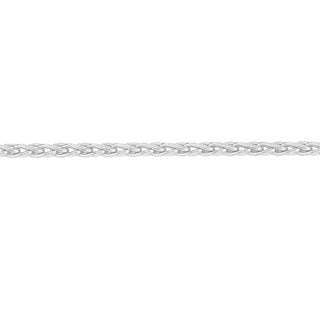 14K Dainty White Gold 1.05mm Diamond Cut Wheat Chain with Lobster Lock 10" Long, Gift For Her, Handmade Jewelry, Anklets For Women