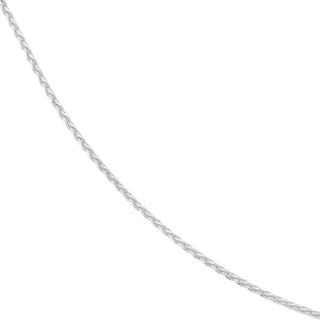 14K Dainty White Gold 1.05mm Diamond Cut Wheat Chain with Lobster Lock 10" Long, Gift For Her, Handmade Jewelry, Anklets For Women