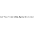 14K White Gold Singapore Chain Adjustable Anklet 10