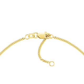 14K Dainty Yellow Gold Curb Chain Anklet, 1.4mm Wide, Adjustable, 10" Length, Gift For Her, Real Gold, Anklets For Women