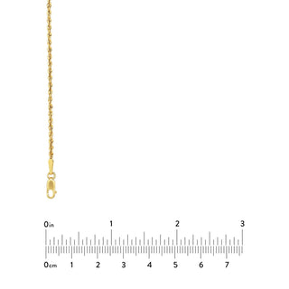 14K Yellow Gold Light Rope Chain Anklet, 1.8mm Wide, Hollow, Lobster Lock, 10" Long, Gift For Her, Anklets For Women