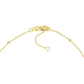 14K Dainty Yellow Gold 2mm Bead Cable Chain Adjustable Anklet 10