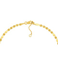 14K Yellow Gold 2.70mm Fancy Valentino Chain Adjustable Anklet, 10