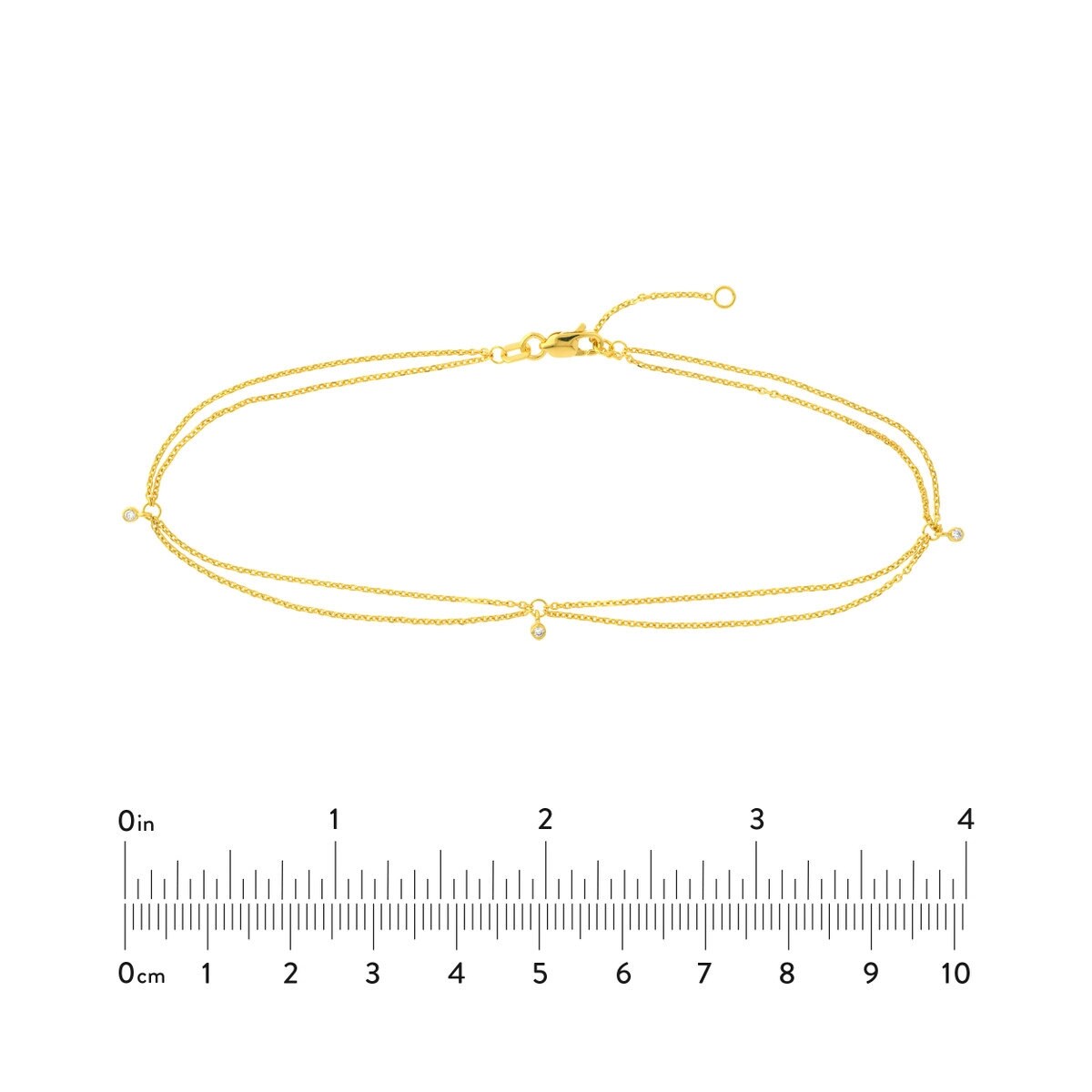 14K Yellow Gold 1/20ct Diamond Drape Anklet 10", Dainty Gold Jewelry, Minimalist, Gift For Her, Handmade Jewelry, Anklets For Women