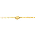 14K Yellow Gold Mini Diamond Cut Polished Bead Adjustable Anklet 10