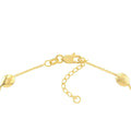 14K Yellow Gold Satin & Polished Coffee Bean Anklet 10