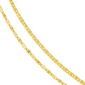 14K Yellow Gold Valentino & Hammered Forzentina Chain Adjustable 10