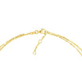 14K Yellow Gold Valentino & Hammered Forzentina Chain Adjustable 10