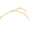 14K Yellow Gold 3mm Disco Bead Rolo Chain Anklet 10