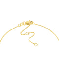 Dainty 14K Yellow Gold Intertwined Circles Adjustable Anklet,10