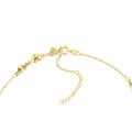 14K Yellow Gold Polished and Fluted Hearts Adjustable Anklet 10