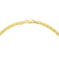 14kt Yellow Gold 3.0mm Mirror Heart Chain Anklet,10